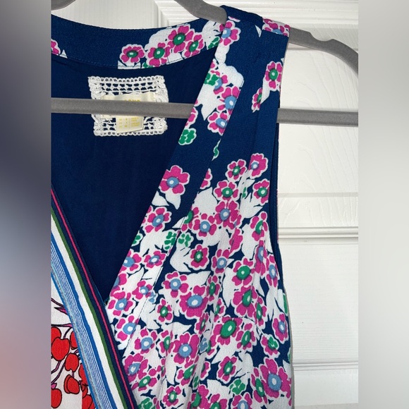 Anthropologie Maeve Botanica Floral Faux Wrap Dress Size 4 GUC - Picture 4 of 7